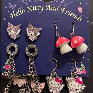 Earrings Set of 4 | Hello Kitty Charm & Friends